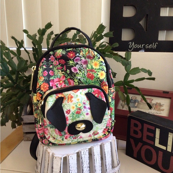 Betsey Johnson Handbags - ‘Betsey Johnson’ Floral Puppy Mini Backpack NWOT
